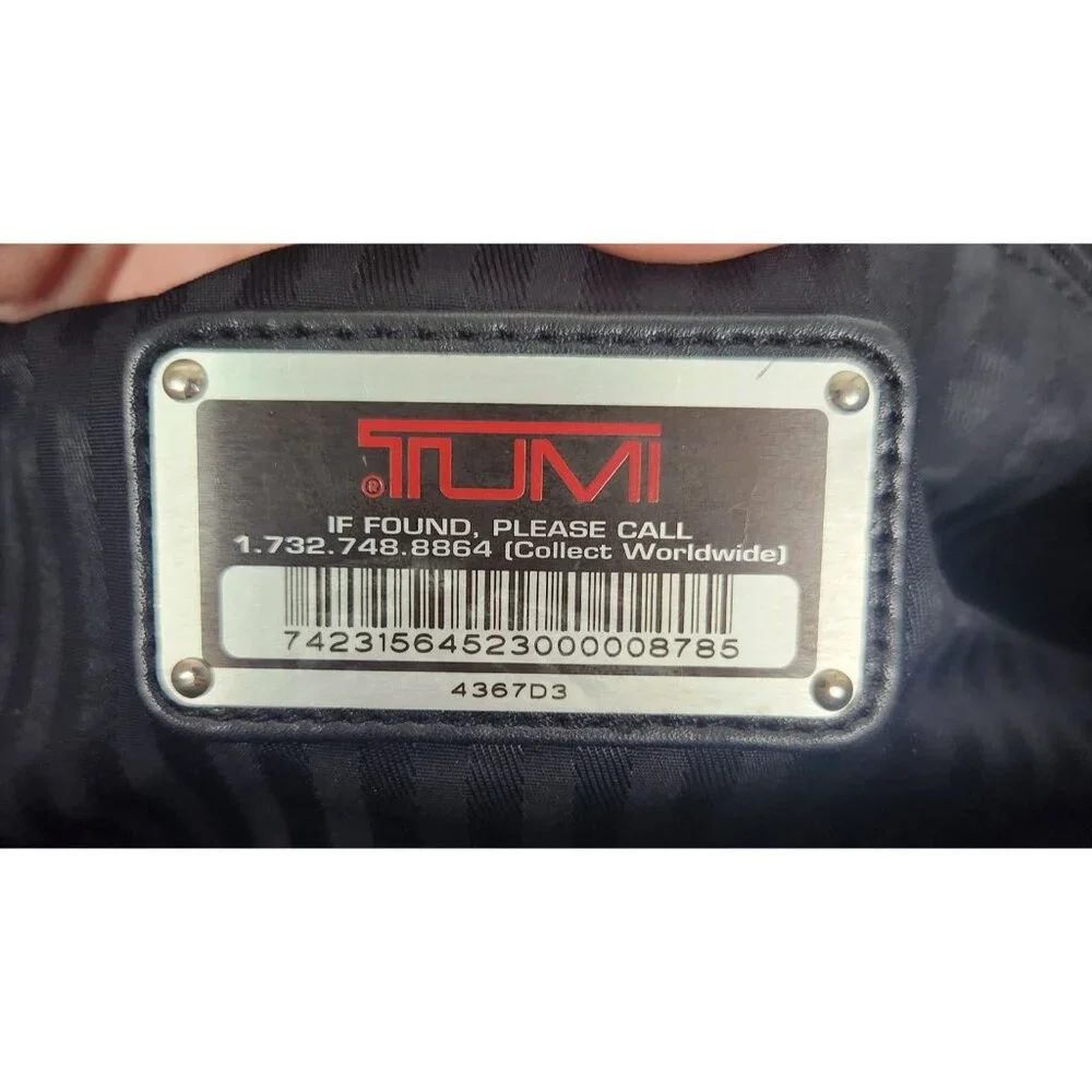TUMI Leather Trim Bag Flap Messenger Crossbody Laptop Shoulder Nylon 4367D3